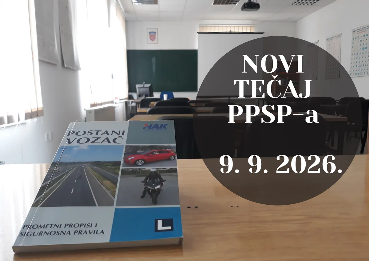 Učionica autoškole Belaks s literaturom Postani vozač — novi tečaj prometnih propisa i sigurnosnih pravila